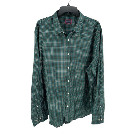 UNTUCKit Men's Norante Regular Fit Green Graph Plaid Shirt Size XXL - Picture 1 of 4